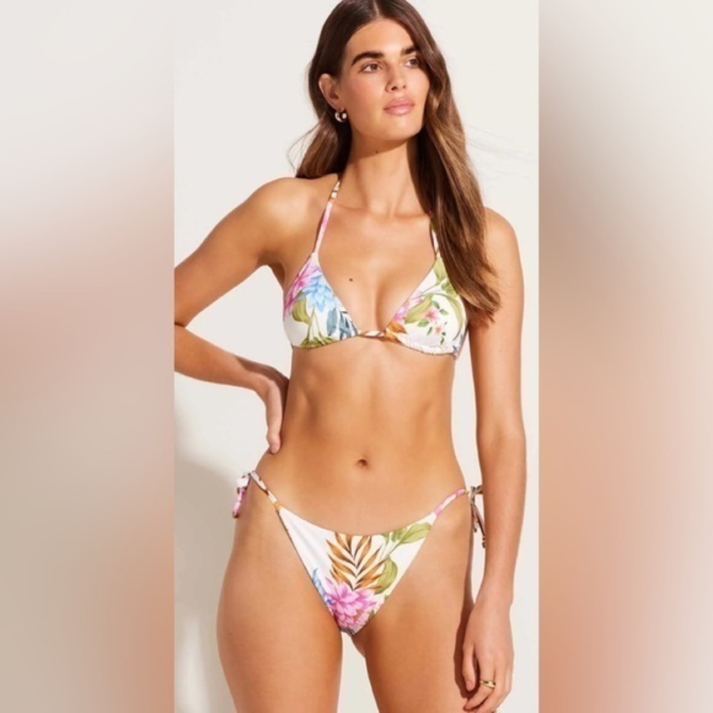 Vitamin A bikini top is S bottoms are M both EUC